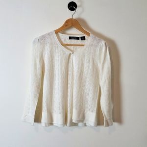 Ivory Pointelle Cardigan *Cottage Core*
